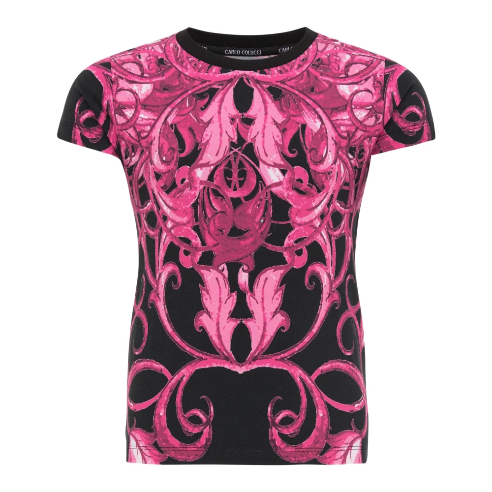 Carlo Colucci Girls Black Kids Short Sleeve T-Shirts, 13 Y, Unique Kids T-Shirts Collection