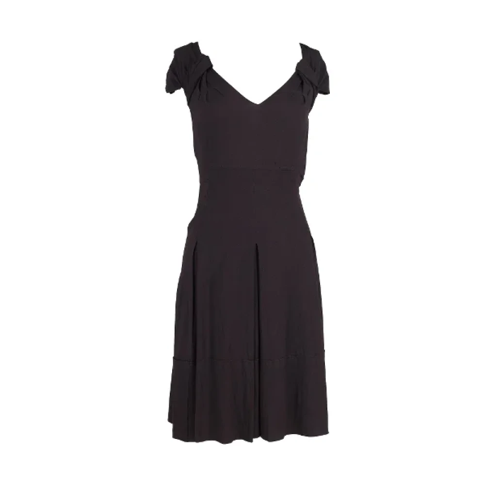 Prada Vintage Pre-owned Acetate dresses Black Dames