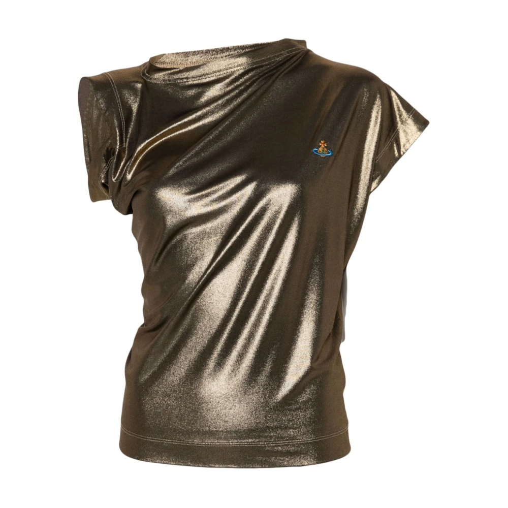 Vivienne Westwood Gouden Hebo Top met Metalen Afwerking Yellow Dames