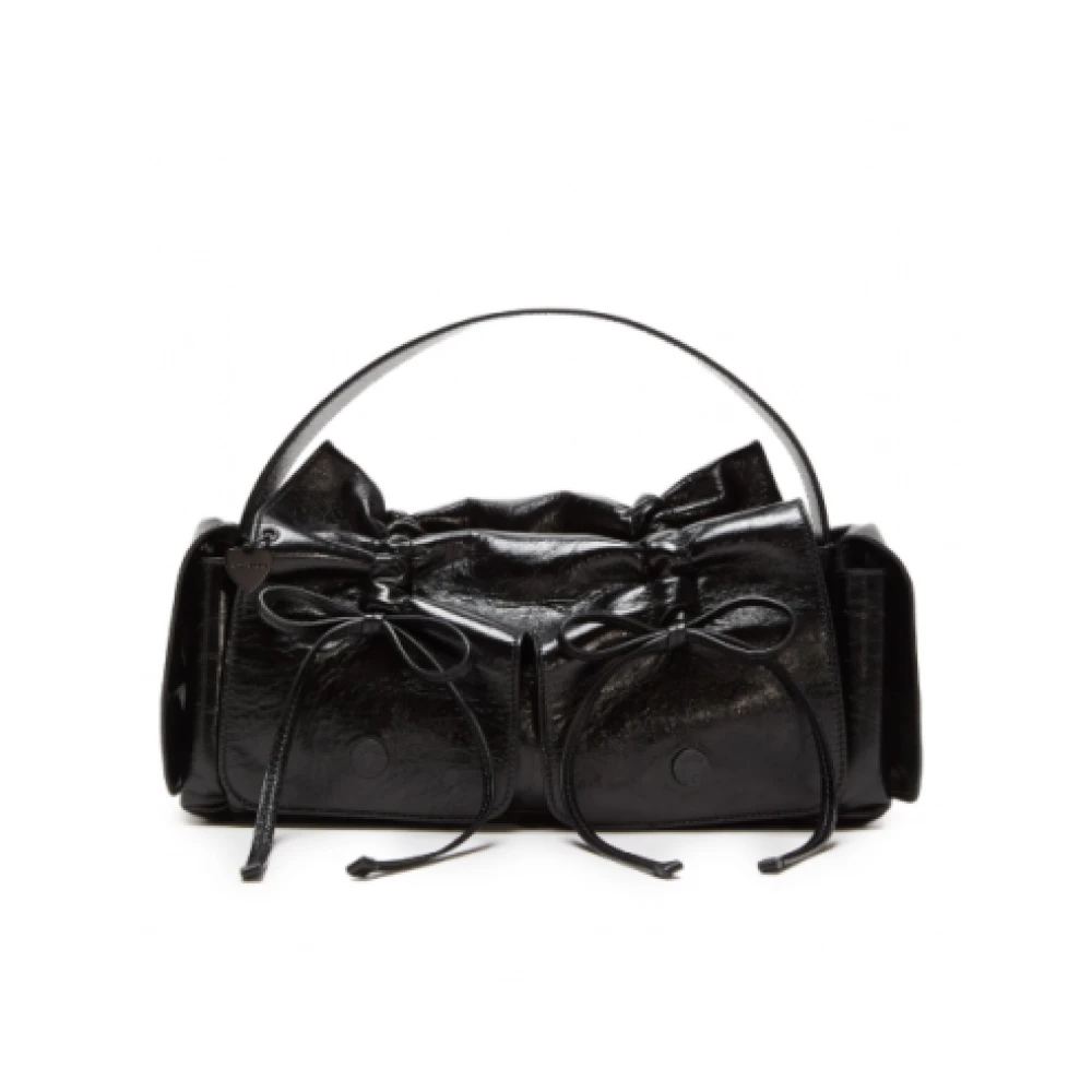 Acne Studios Zwarte Multi-Pocket Knoop Tas Black Dames