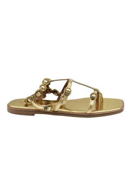 Gyllene Gladiator Platta Sandaler