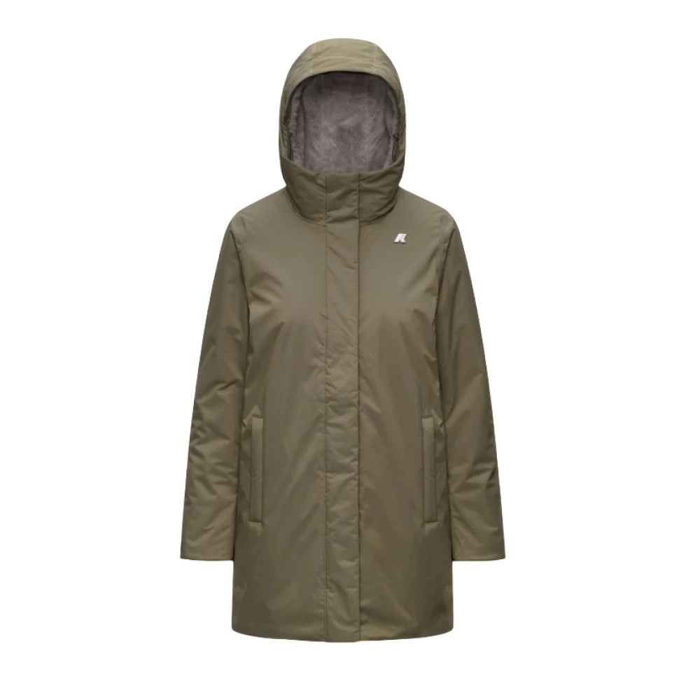 K-Way Donna Verde Cappotti, M, New,