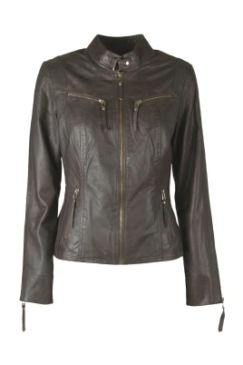 Almond Brown Bikerjacka