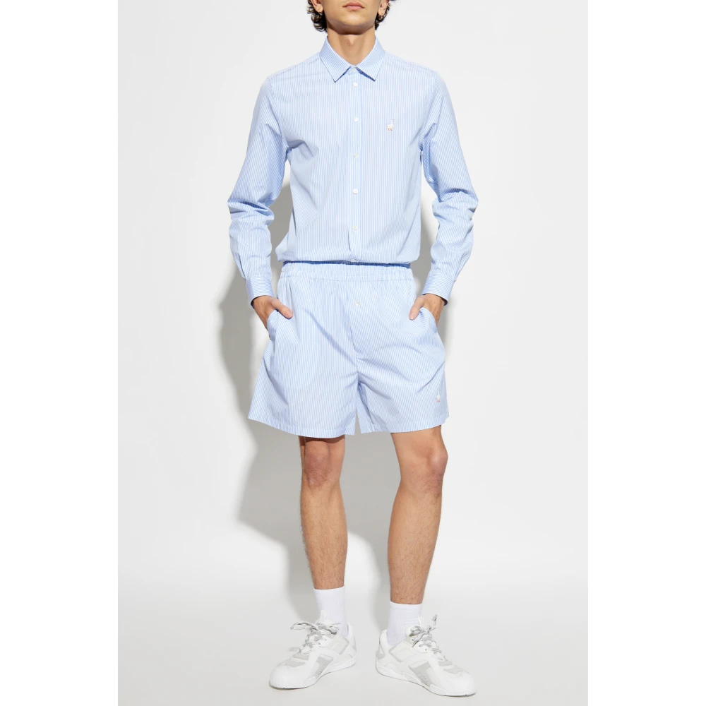 Moschino Gestreepte patroon shorts Blue Heren