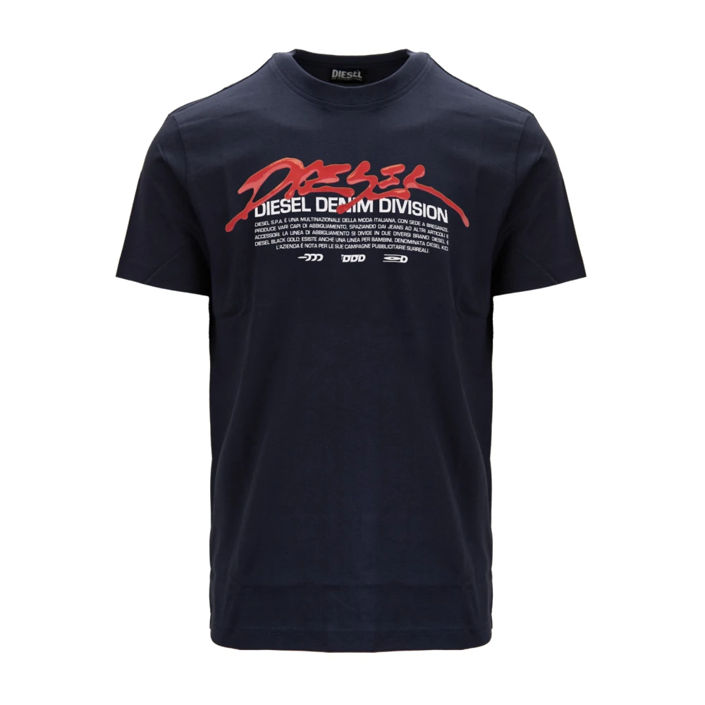 Diesel Herr Blå Toppar S, Bomull, T-Shirts