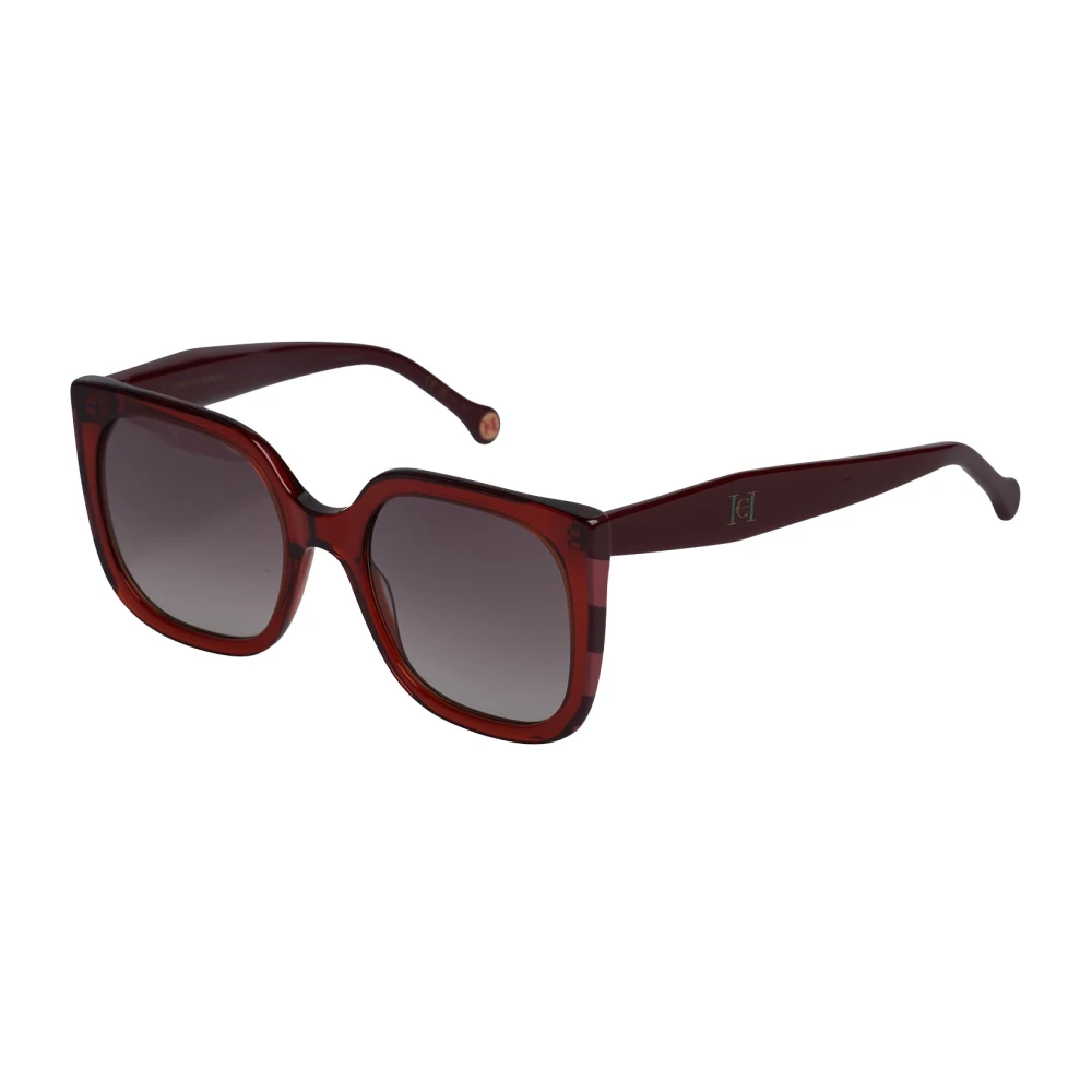 Carolina Herrera Vrouw Rood Accessoires Dames, One Size, Oversized Vierkante Zonnebril