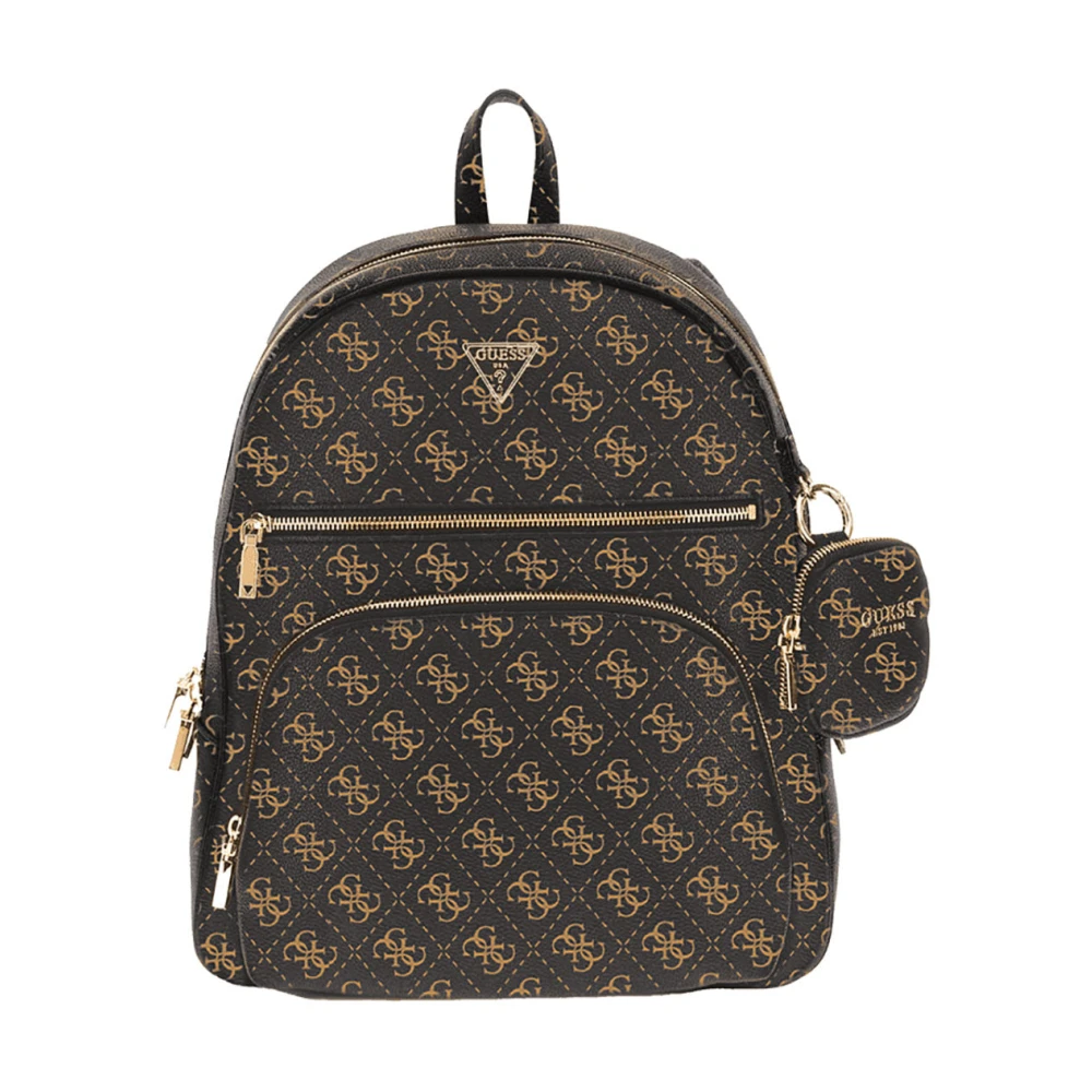 Guess Women's Brown Power Play Ii Quattro G Large Tech Backpack