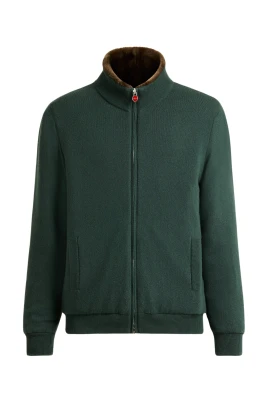 Lyxig Cashmere Dragkedja Jacka