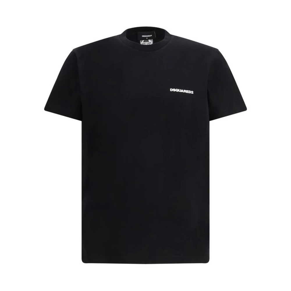 Dsquared2 Katoenen T-shirt met iconisch monogram Black Heren