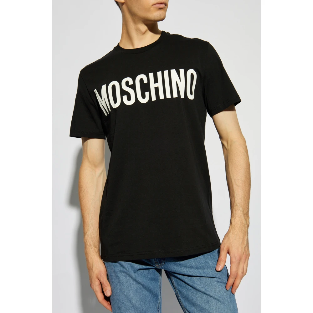 Moschino T-shirt met logo Black Heren