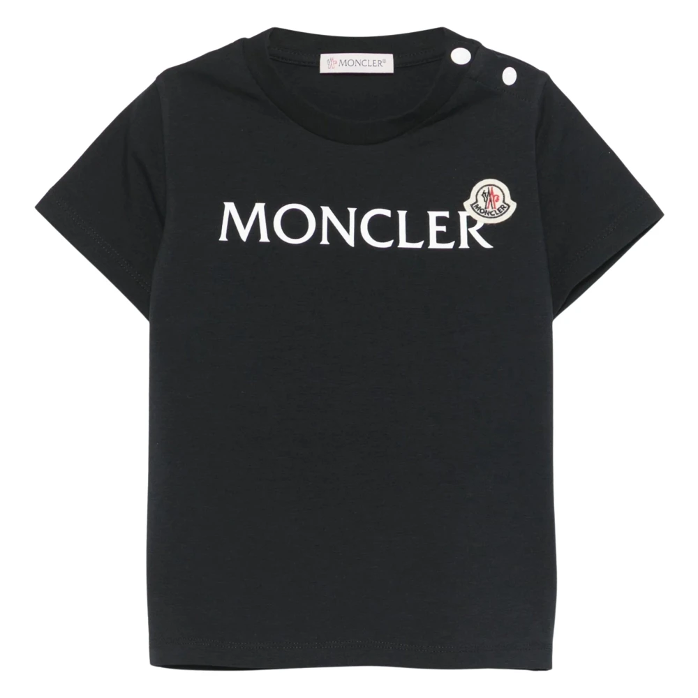 Moncler Boys Blue Logo T-Shirt - Kids Short Sleeve T-Shirts - 18 M - Kids
