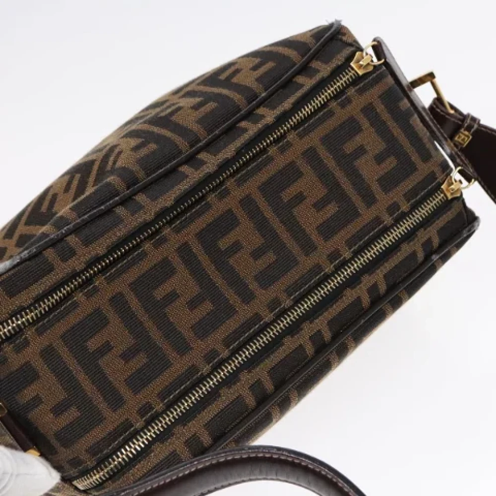 Fendi Vintage Pre-owned Canvas shoulder-bags Brown Dames