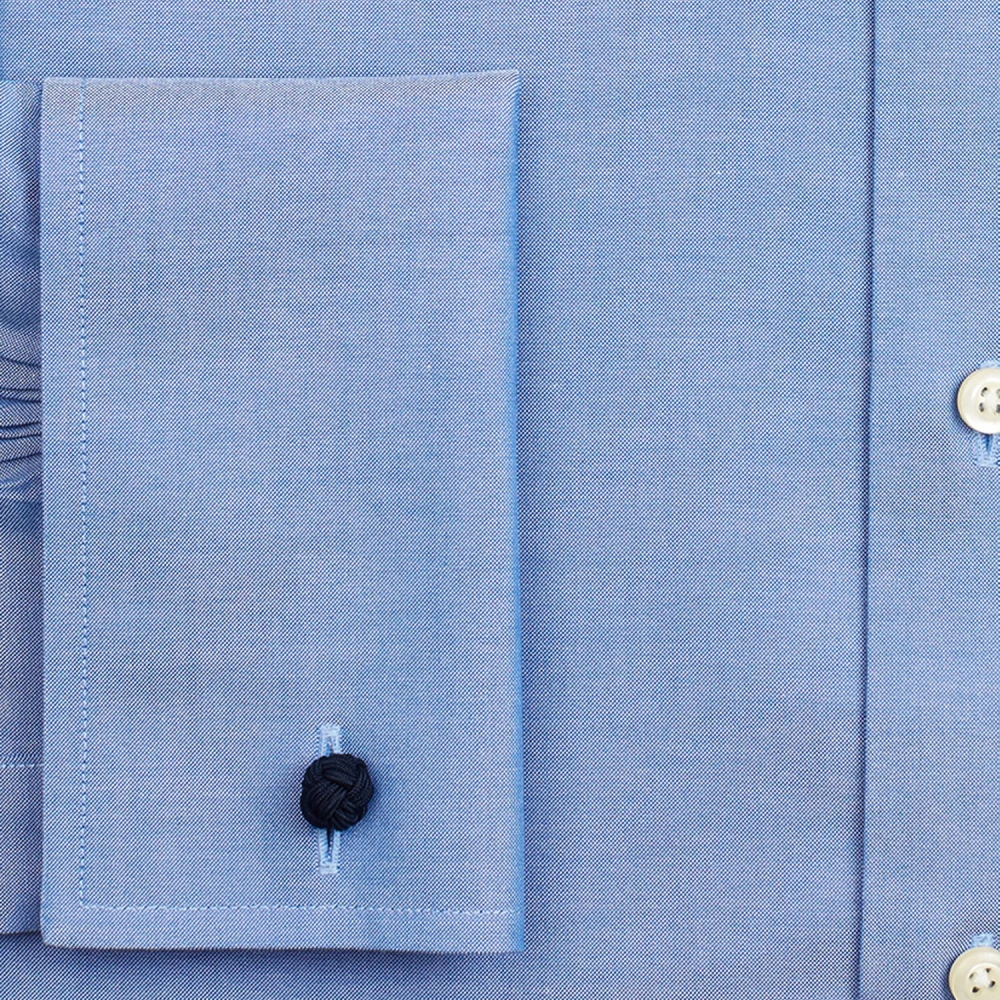 Brooks Brothers Regular Fit Non-Iron Stretch Supima Katoenen Pinpoint Oxford Overhemd met Ainsley Kraag Blue Heren
