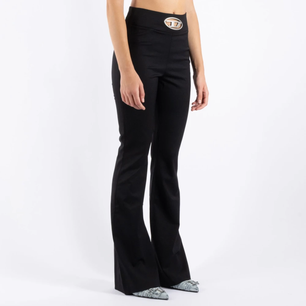 Diesel Zwarte Broek Slim Fit Black Dames