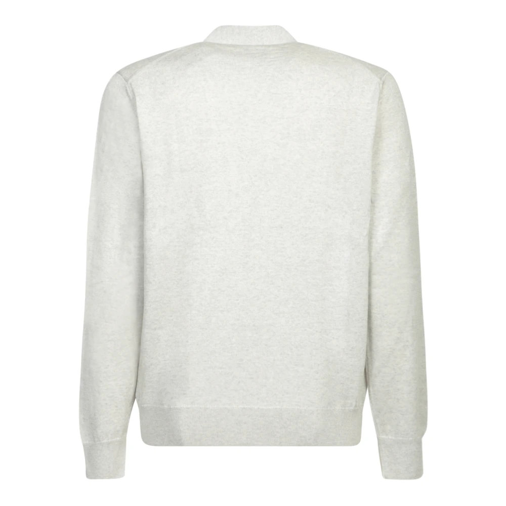 Maison Kitsuné Grijze V-hals Cardigan Sweater Gray Heren