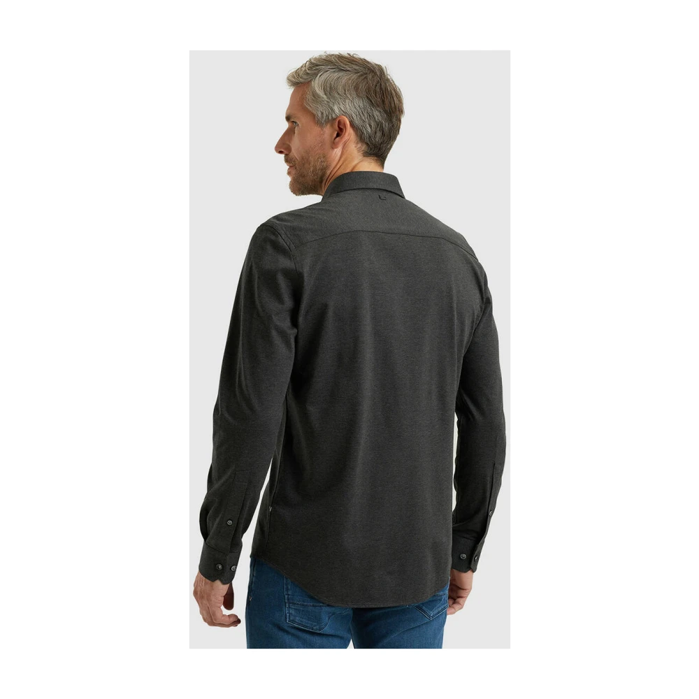 Vanguard Lange Mouw Piqué Jersey Shirt Gray Heren