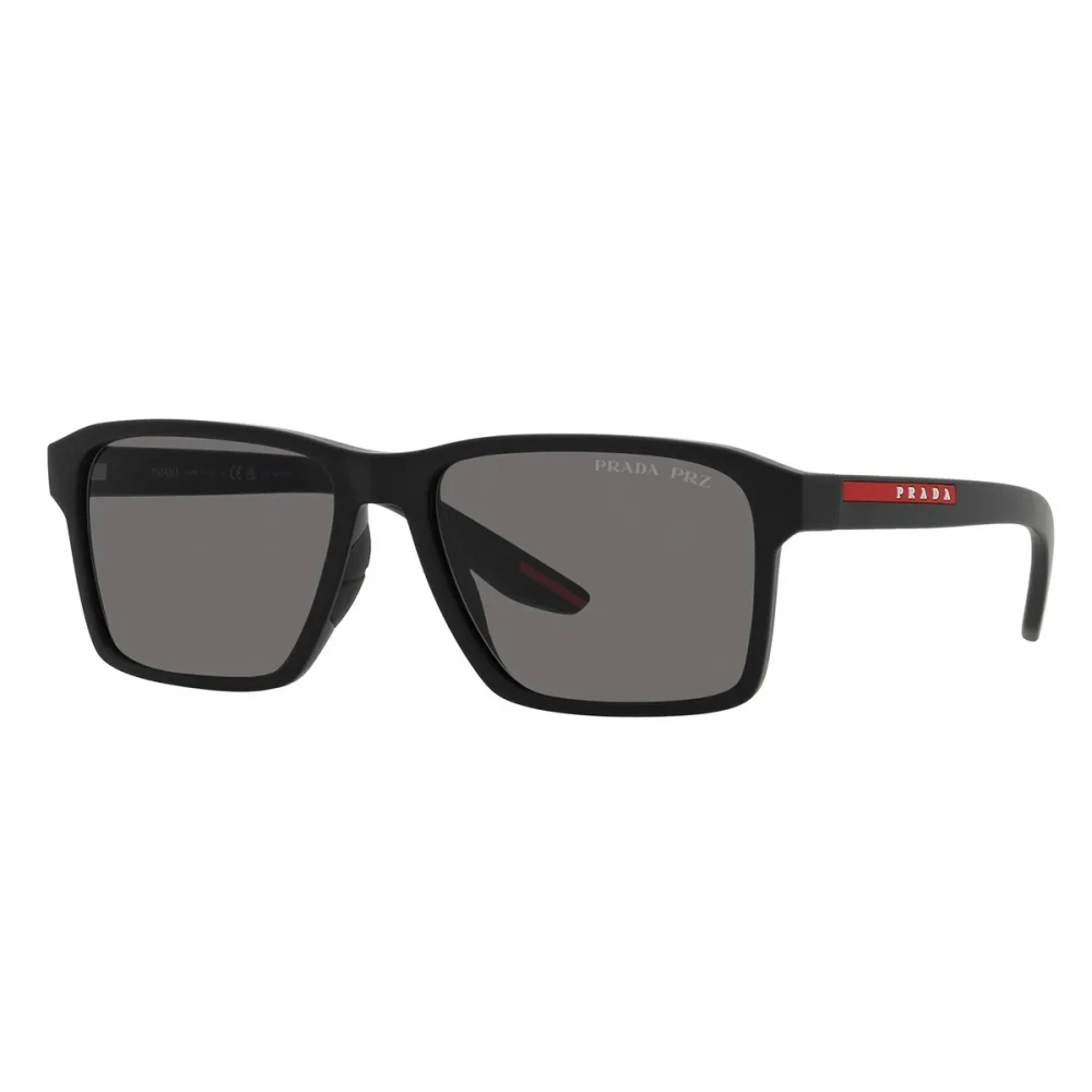 Prada Unisex Black Sunglasses, 58 Mm, Sporty Rectangular Sunglasses Polarized