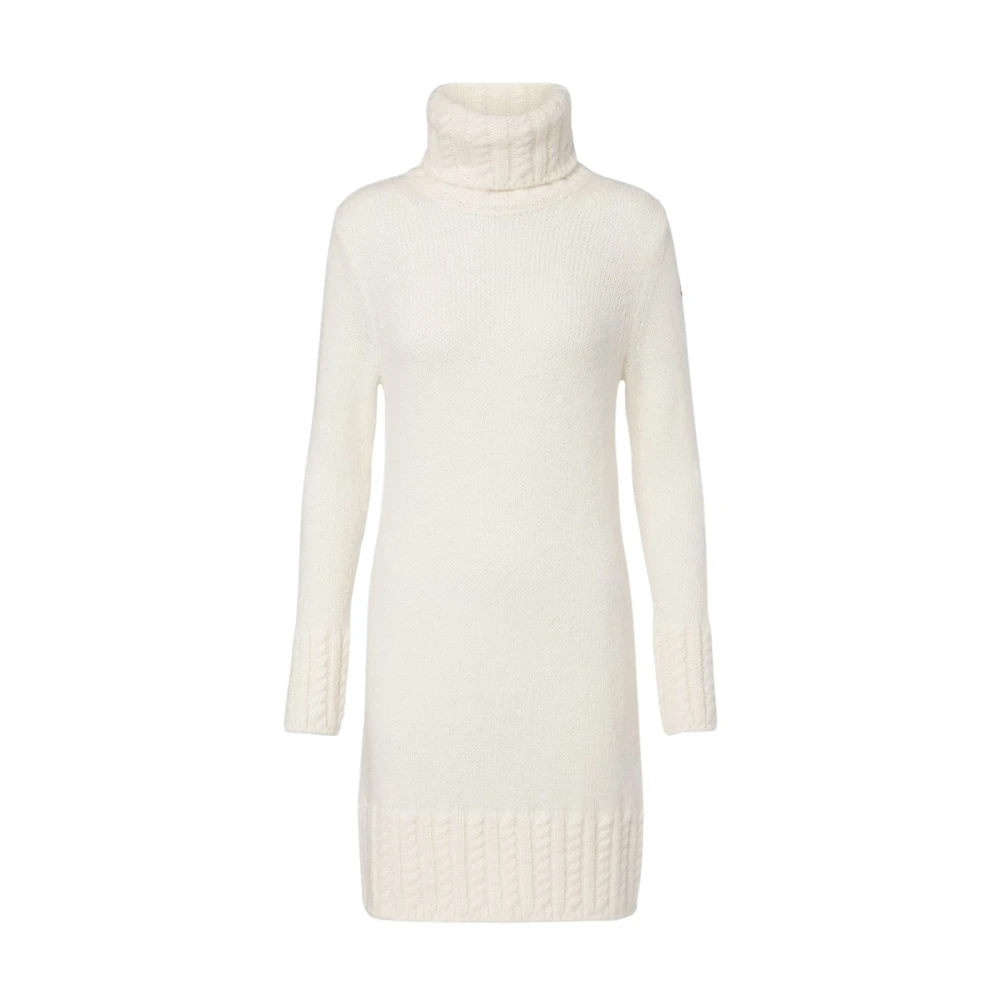 Moncler Womens Wool Dress Size: L- Colour: White - Female - Knitted Dresses - White - S - Dresses