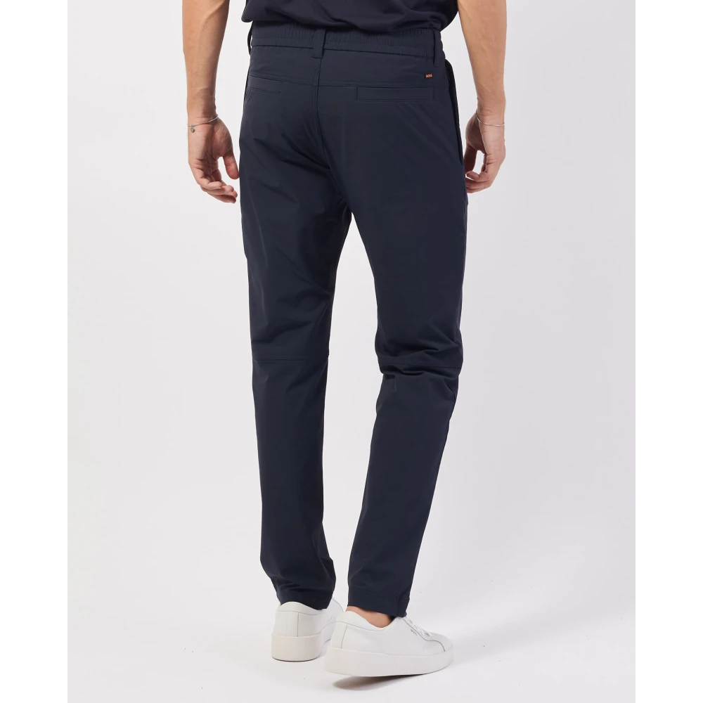 Hugo Boss Blauwe Chino Broek Slim Fit Elastisch Blue Heren