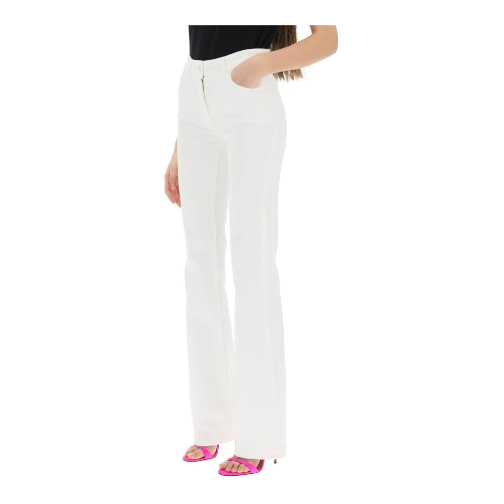 Moschino Bootcut Jeans van katoendenim White Dames