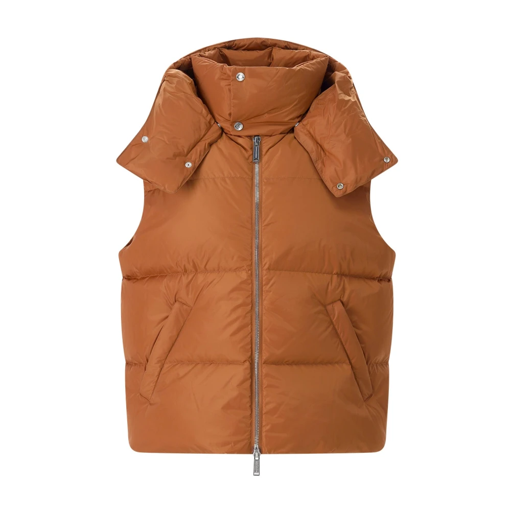 Dsquared2 , Down Jackets, Male, Brown, L, Quilted Jacket With Detachable Hood - Image 3