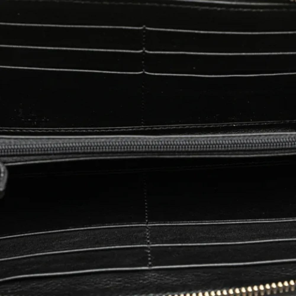 Gucci Vintage Pre-owned Leather wallets Black Dames