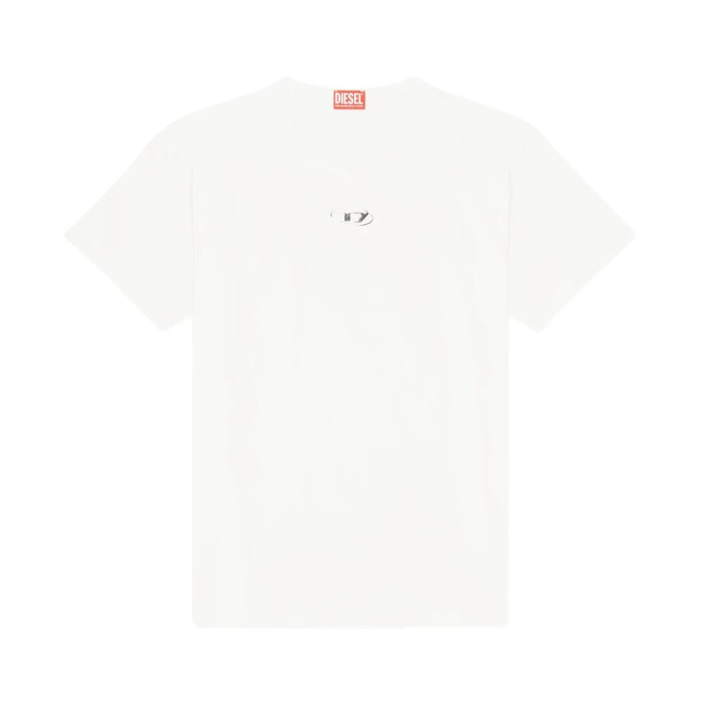Diesel Men's White T-Norm-Iod T-Shirt - T-Shirts - S - Tops