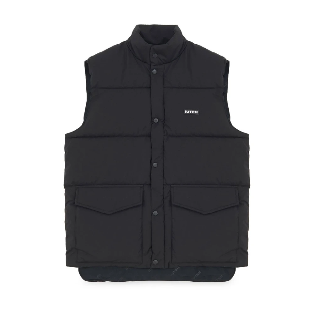 Iuter Polyester Jassen en Blazers Puff Vest Black Heren