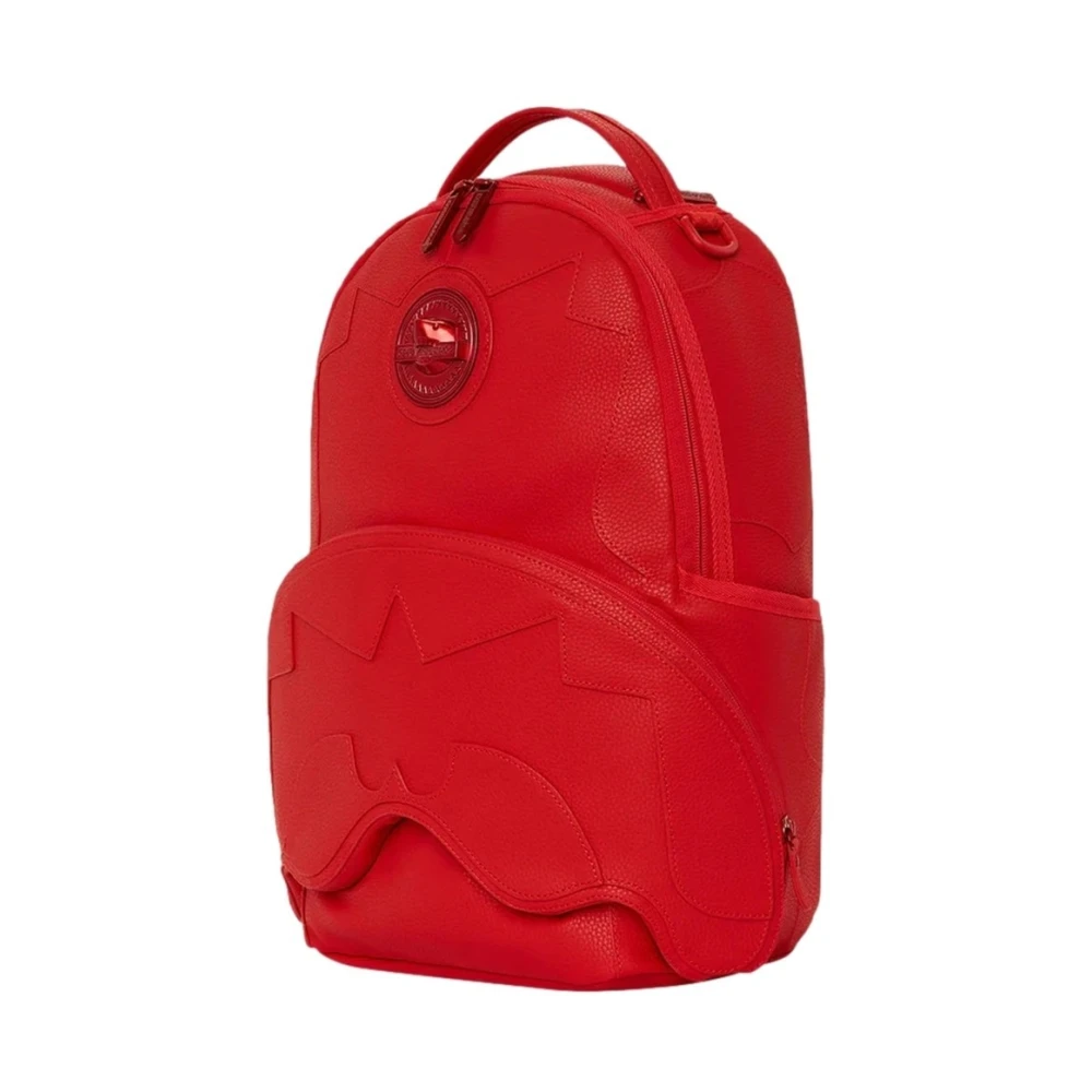 Sprayground Rode Shark 3D Boujee Rugzak Red Heren