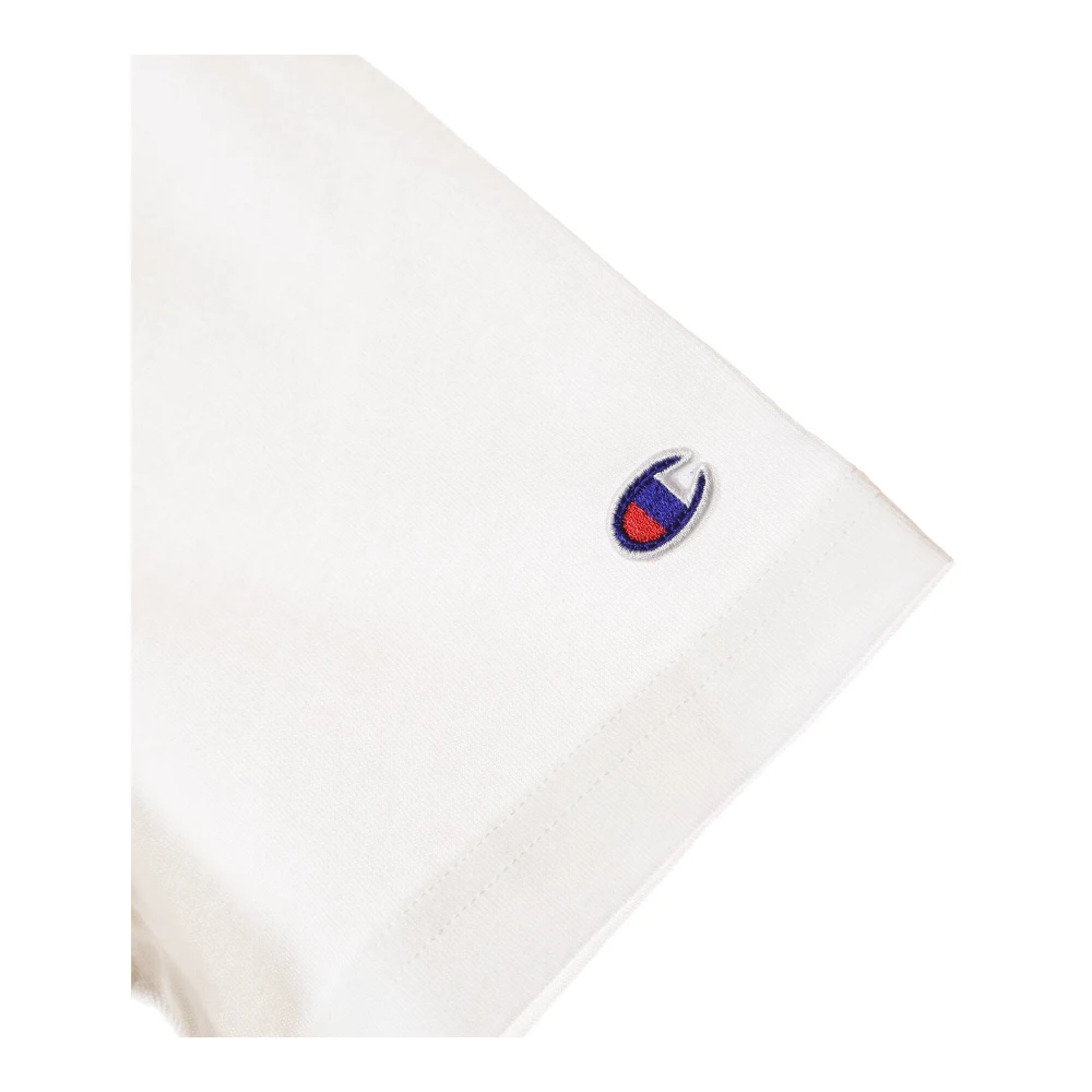 Champion Witte Crewneck Tee voor Mannen White Heren