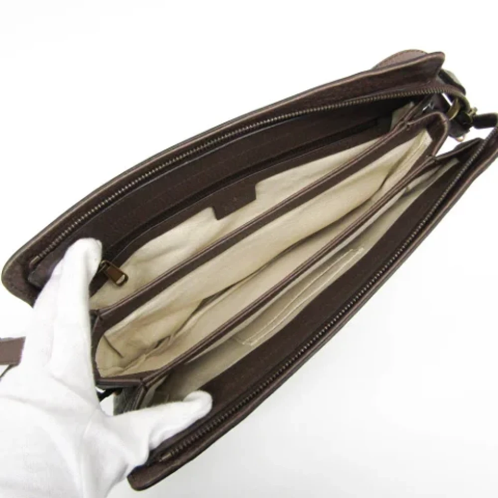 Gucci Vintage Pre-owned Plastic shoulder-bags Beige Dames