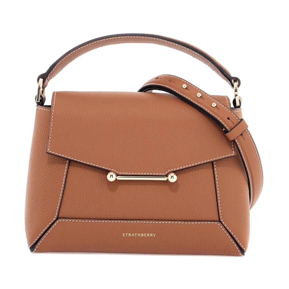 Strathberry Elegante leren handtas met mozaïekontwerp Brown Dames