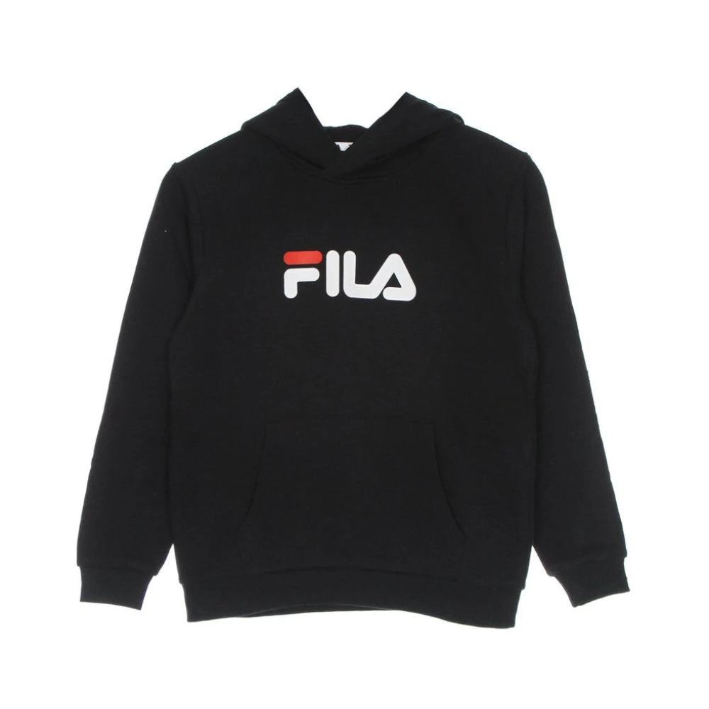 Fila Klassiskt Logotyp Huvtröja Svart Black, Pojke