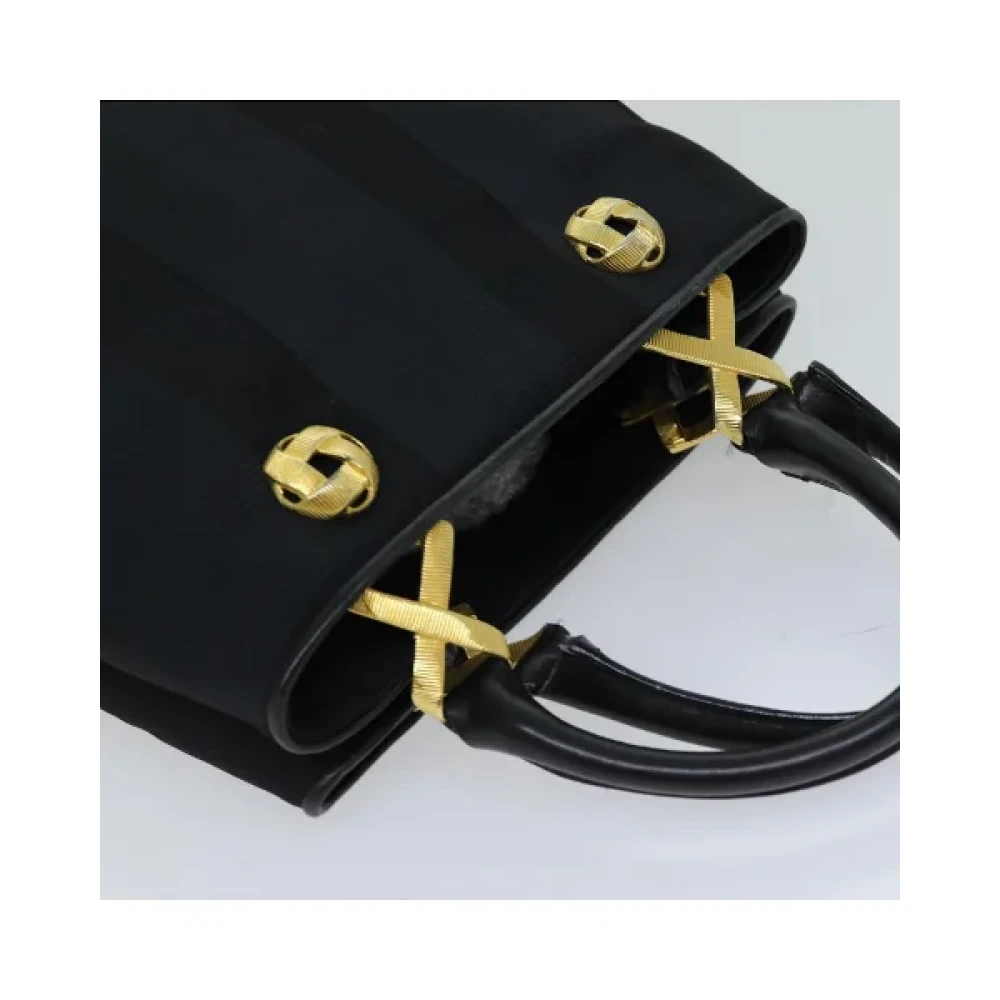 Salvatore Ferragamo Pre-owned Cotton handbags Black Dames