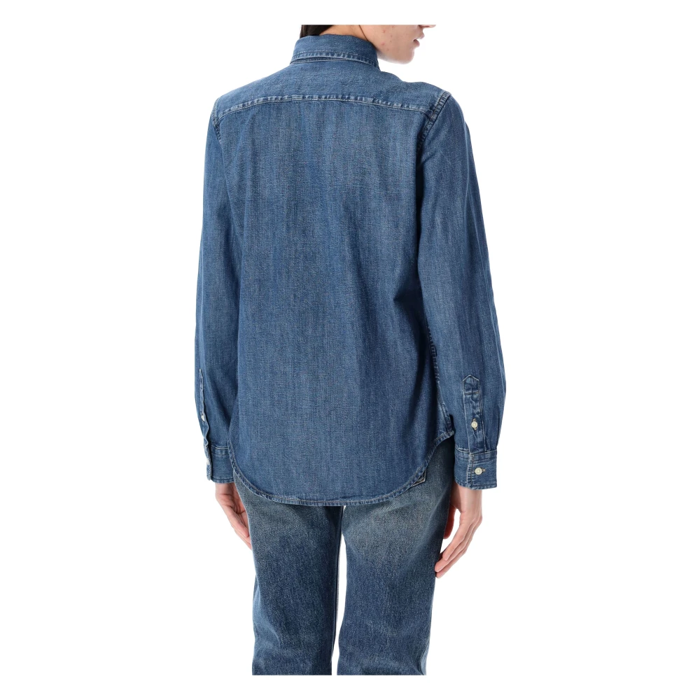 Ralph Lauren Dameskleding Shirts Blauw Ss25 Blue Dames