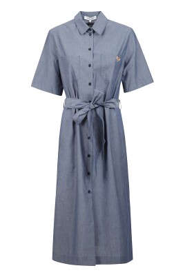 shirt-dress-with-logo-patch