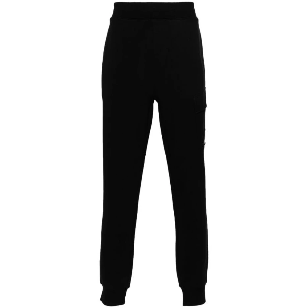 C.P. Company Zwarte Katoenen Cargo Joggingbroek Black Heren