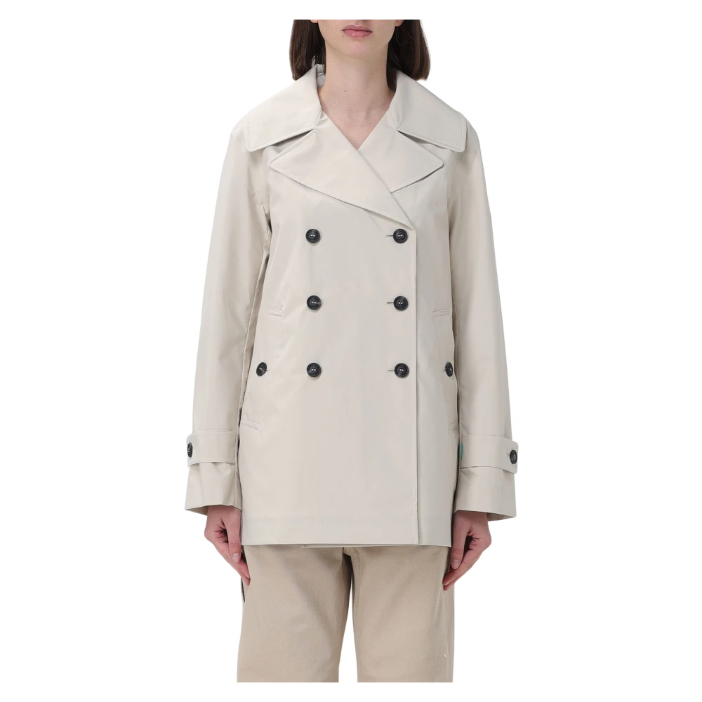 Save The Duck Double-Breasted Coats Beige Dames