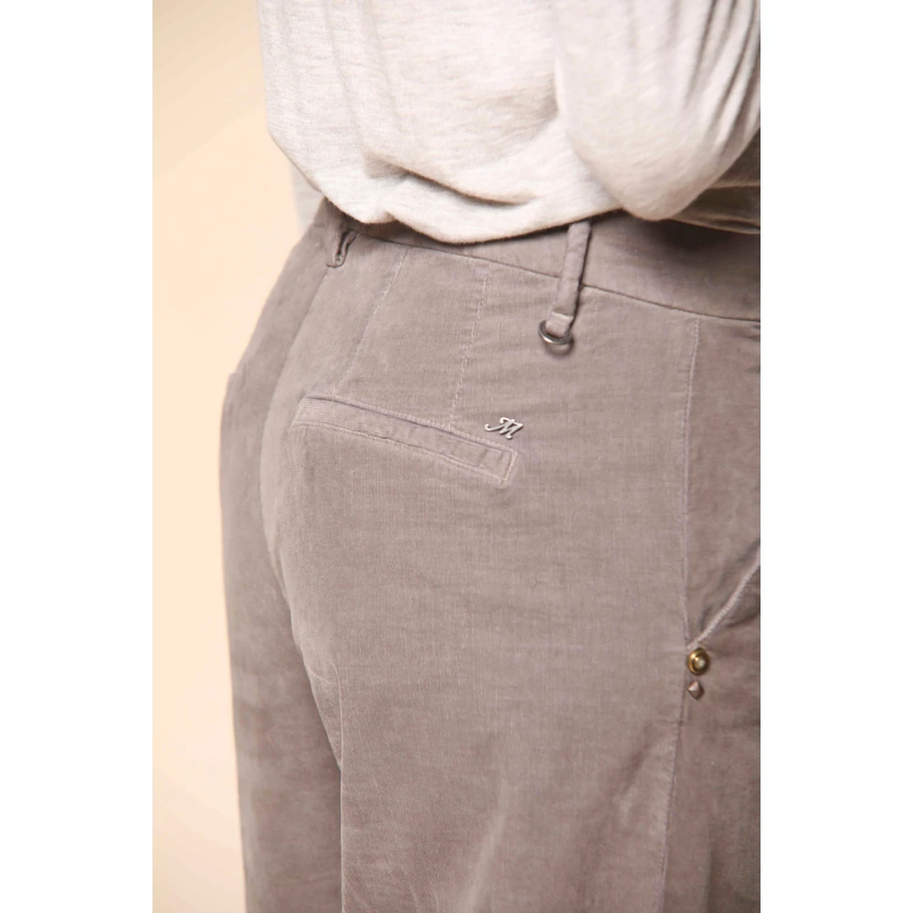 Mason's Fluwelen Gestreepte Chino Broek Winterstijl Gray Dames