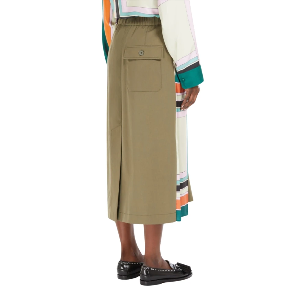 Max Mara Geplooide katoenen midi-rok Lallo Multicolor Dames