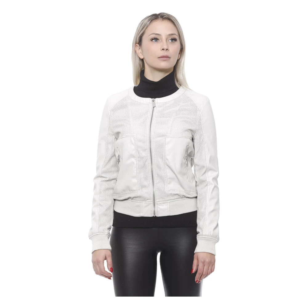 19v69 Italia Geperforeerde Imitatieleren Damesjas White Dames