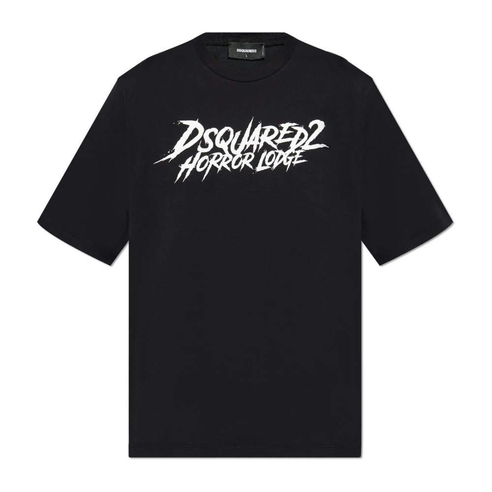 Dsquared2 T-shirt met logo Black Heren
