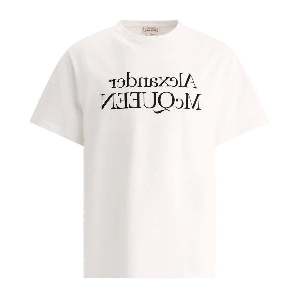 Alexander mcqueen Witte T-shirt met McQueen stijl White Heren