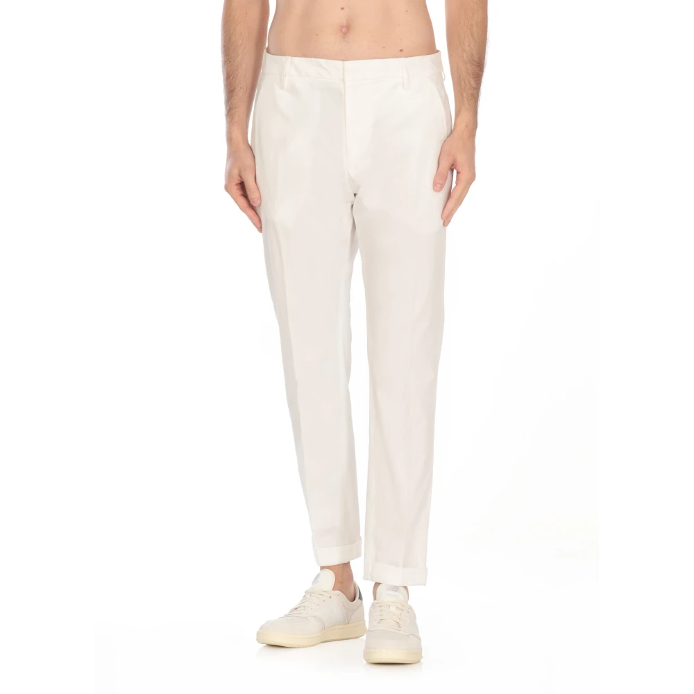 Dondup Witte Katoenen Broek met Zakken White Heren