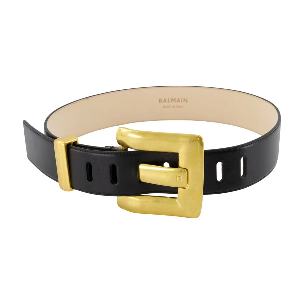 Balmain Donna Nero - Anthem Leather Belt - Accessories - 80 Cm - Immagine 3