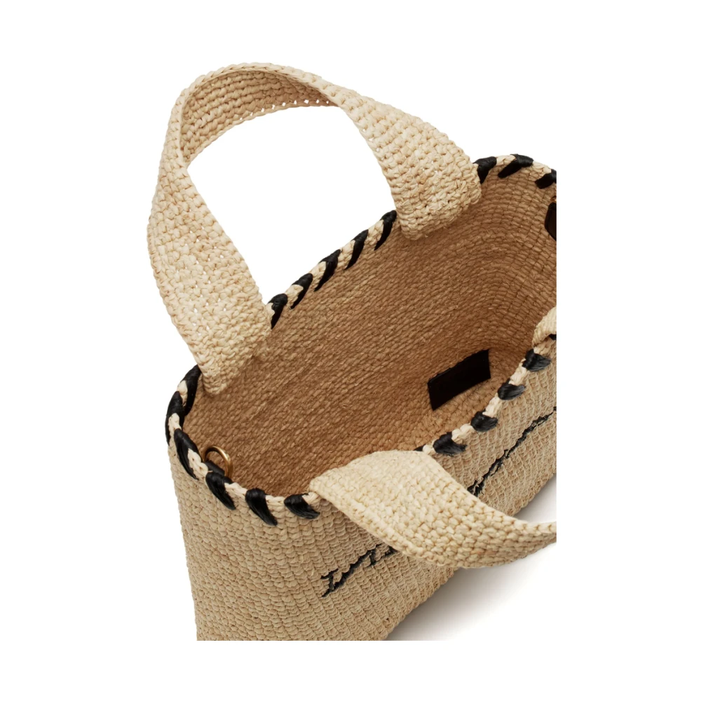 Lanvin Beige Schoudertas met Whipstitch-afwerking Beige Dames