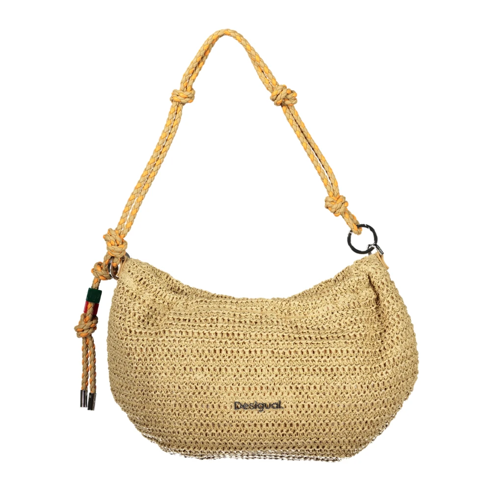 Desigual Damen Beige Half Logo Raffia Waverly Bag