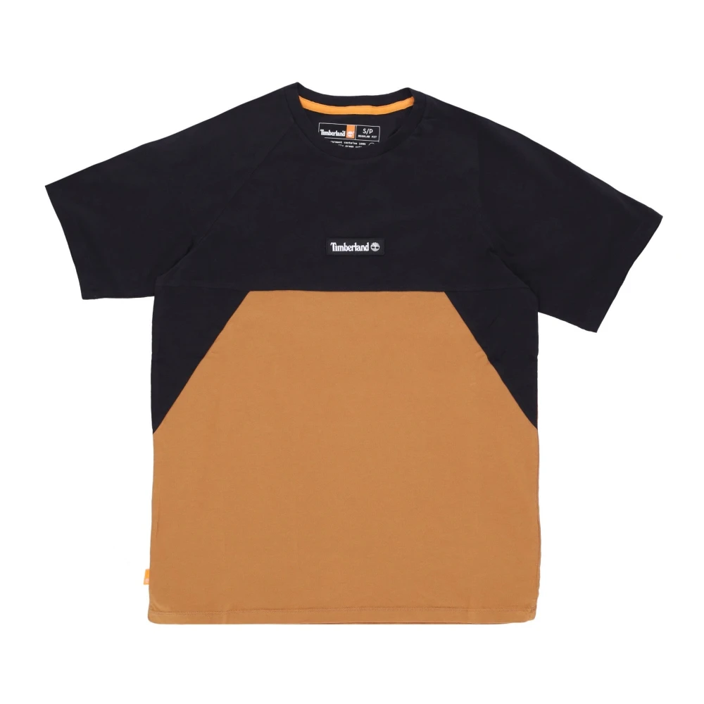 Timberland Zwart Tarwe Cut Sew Tee Multicolor Heren