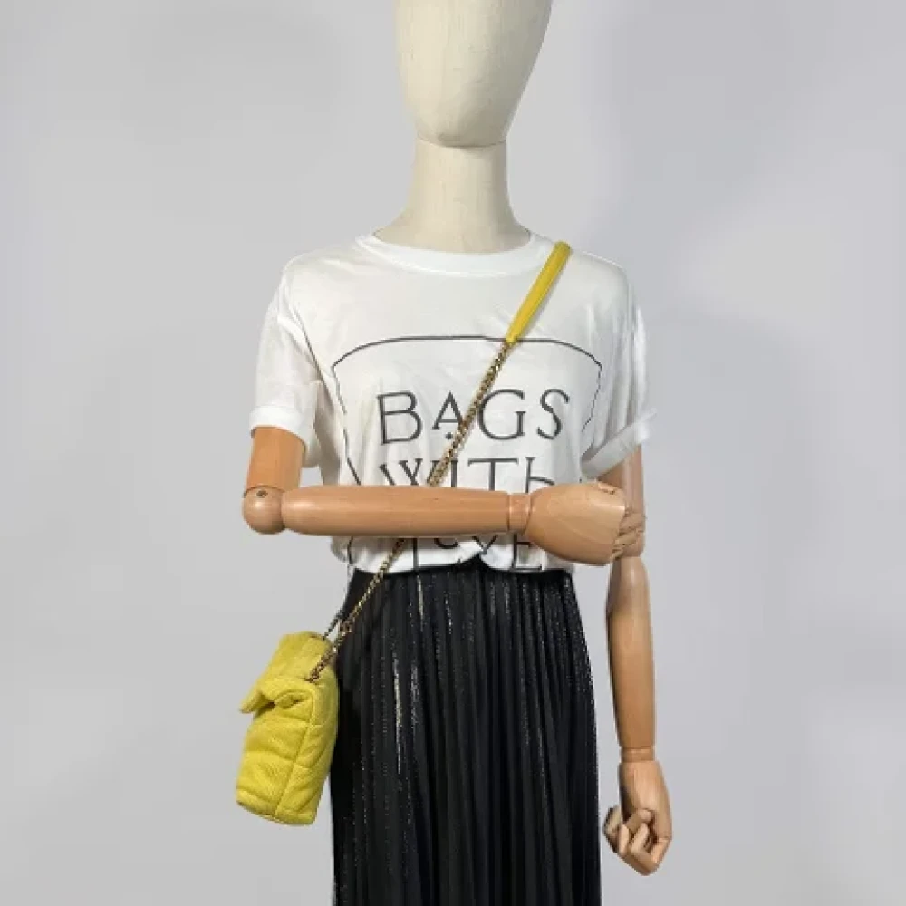 Yves Saint Laurent Vintage Pre-owned Canvas handbags Yellow Dames