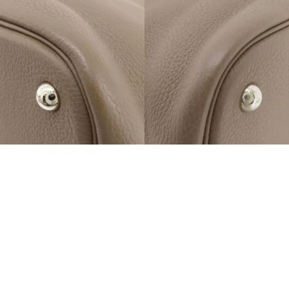 Hermès Vintage Pre-owned Leather hermes-bags Gray Dames